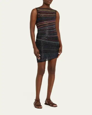 Missoni Paillette Striped Sleeveless Mini Dress | Thumbnail 4