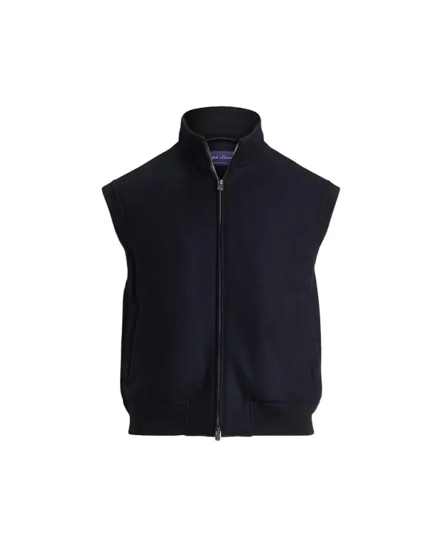 Men's Felton Cashmere and Nylon Full-Zip Vest