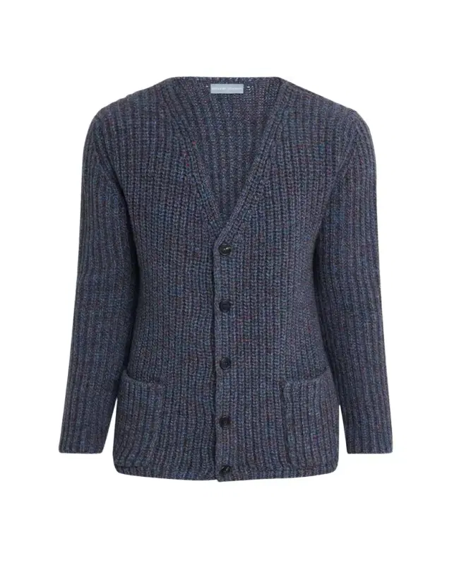 Bergdorf Goodman Men's Cashmere and Wool Melange Knit Cardigan