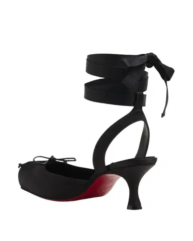 Christian Louboutin 55mm Cassia Lace-Up Satin Ballet Pumps | Thumbnail 1