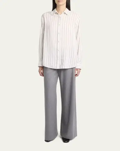 THE ROW Eirlys Striped Silk Button-Down Shirt | Thumbnail 2