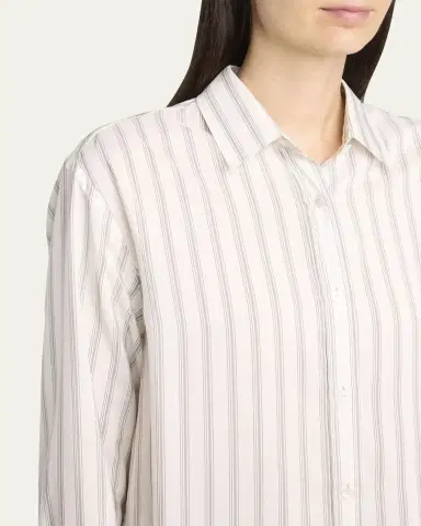 THE ROW Eirlys Striped Silk Button-Down Shirt | Thumbnail 5