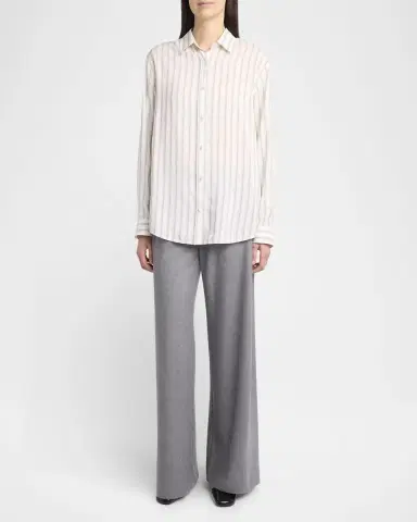 THE ROW Eirlys Striped Silk Button-Down Shirt | Thumbnail 6