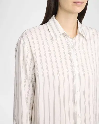 THE ROW Eirlys Striped Silk Button-Down Shirt | Thumbnail 9