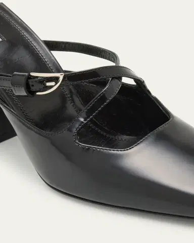 NODALETO Nodstalgia Grace Leather Mule Pumps | Thumbnail 3 NODALETO Nodstalgia Grace Leather Mule Pumps | Thumbnail 3