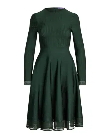 Ralph Lauren Collection Crewneck Long-Sleeve Sweater Day Dress | Thumbnail 1
