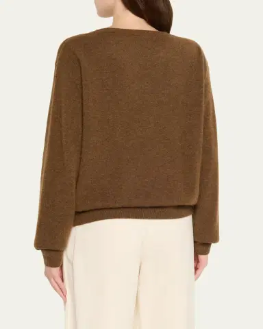 THE ROW Lorynna Cashmere-Silk Crewneck Sweater | Thumbnail 3 THE ROW Lorynna Cashmere-Silk Crewneck Sweater | Thumbnail 3