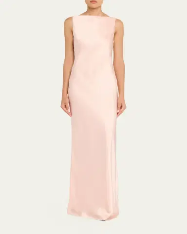 Jason Wu Collection Boat-Neck Cowl Backless Crepe Back Satin Gown | Thumbnail 6