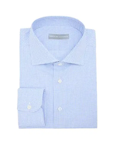 Bergdorf Goodman Men's Cotton Gingham Check Spread-Collar Dress Shirt | Thumbnail 1