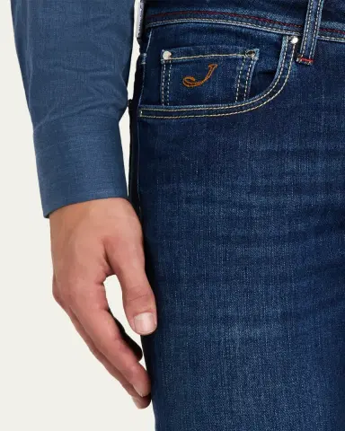 Jacob Cohen Men's Slim Fit Bard Medium-Wash Skinny Jeans | Thumbnail 5 Jacob Cohen Men's Slim Fit Bard Medium-Wash Skinny Jeans | Thumbnail 5
