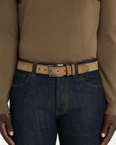 Magnanni Men's Eastwood Textured Suede Leather Belt | Thumbnail 2 Magnanni Men's Eastwood Textured Suede Leather Belt | Thumbnail 2