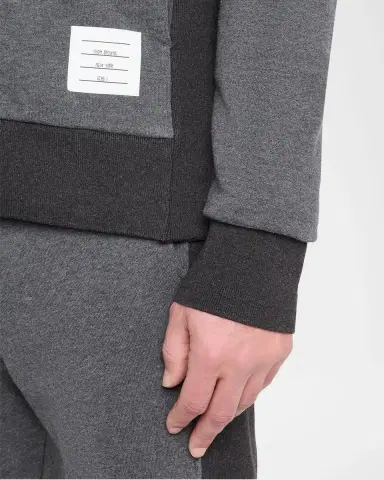 Thom Browne Men's Cotton 4-Bar Stripe Full-Zip Hoodie | Thumbnail 18 Thom Browne Men's Cotton 4-Bar Stripe Full-Zip Hoodie | Thumbnail 18