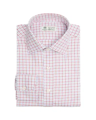 Borrelli Men's Cotton Woven-Check Point Collar Dress Shirt | Thumbnail 1