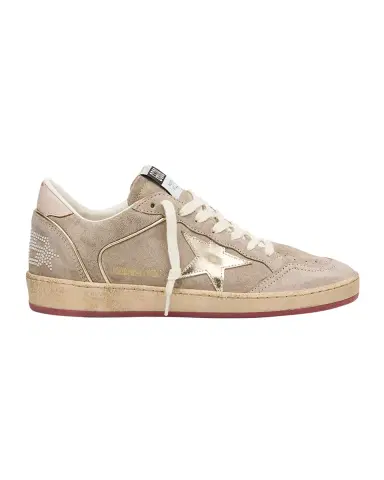 Golden Goose Ball Star Mixed Leather Low-Top Sneakers with Bead Lettering | Thumbnail 2 Golden Goose Ball Star Mixed Leather Low-Top Sneakers with Bead Lettering | Thumbnail 2