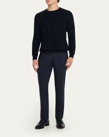 Brioni Men's Wool and Cashmere Cable Knit Crewneck Sweater | Thumbnail 6 Brioni Men's Wool and Cashmere Cable Knit Crewneck Sweater | Thumbnail 6