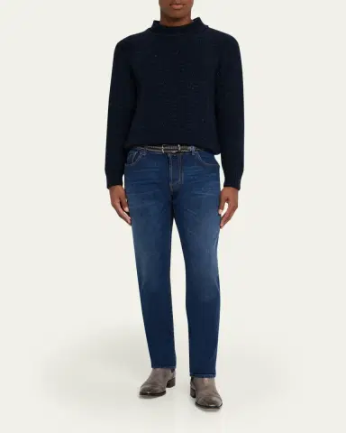 Jacob Cohen Men's Bard Dark-Wash Denim Slim Fit Jeans | Thumbnail 2 Jacob Cohen Men's Bard Dark-Wash Denim Slim Fit Jeans | Thumbnail 2