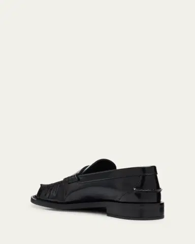 Prada Leather Ruched Cutout Loafers | Thumbnail 2 Prada Leather Ruched Cutout Loafers | Thumbnail 2