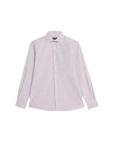Zegna Men's Micro-Check Centoquaranta Twill Sport Shirt | Thumbnail 1 Zegna Men's Micro-Check Centoquaranta Twill Sport Shirt | Thumbnail 1