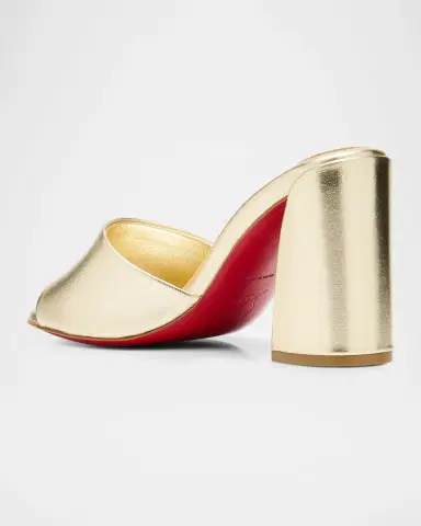 Christian Louboutin 85mm Jane Metallic Nappa Leather Mules | Thumbnail 3 Christian Louboutin 85mm Jane Metallic Nappa Leather Mules | Thumbnail 3