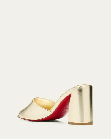 Christian Louboutin 85mm Jane Metallic Nappa Leather Mules | Thumbnail 9 Christian Louboutin 85mm Jane Metallic Nappa Leather Mules | Thumbnail 9
