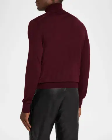 Saint Laurent Men's Slim Wool Turtleneck Sweater | Thumbnail 2