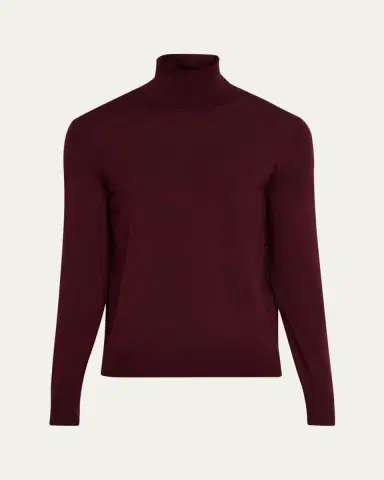 Saint Laurent Men's Slim Wool Turtleneck Sweater | Thumbnail 5