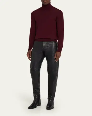 Saint Laurent Men's Slim Wool Turtleneck Sweater | Thumbnail 6