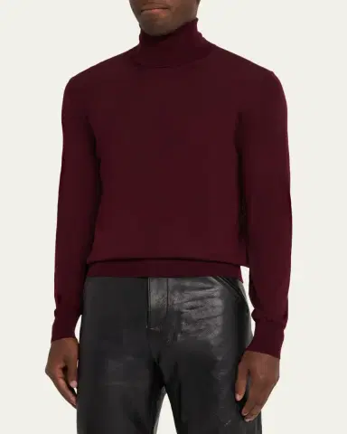 Saint Laurent Men's Slim Wool Turtleneck Sweater | Thumbnail 8