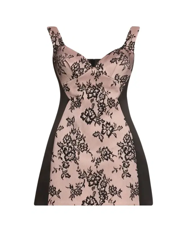 Marc Jacobs Sculpted Lace Sleeveless Mini Dress