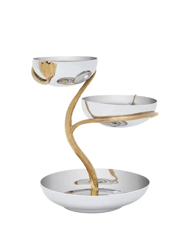 L'Objet Deco Leaves Medium 3-Tier Server