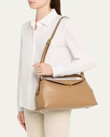 TOTEME T-Lock Smooth Leather Top-Handle Bag | Thumbnail 2