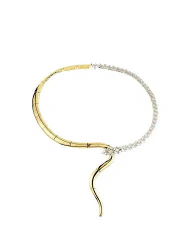 Yeprem 18K Yellow Gold Round, Marquise and Pear Diamond Flexible Y Collar | Thumbnail 1
