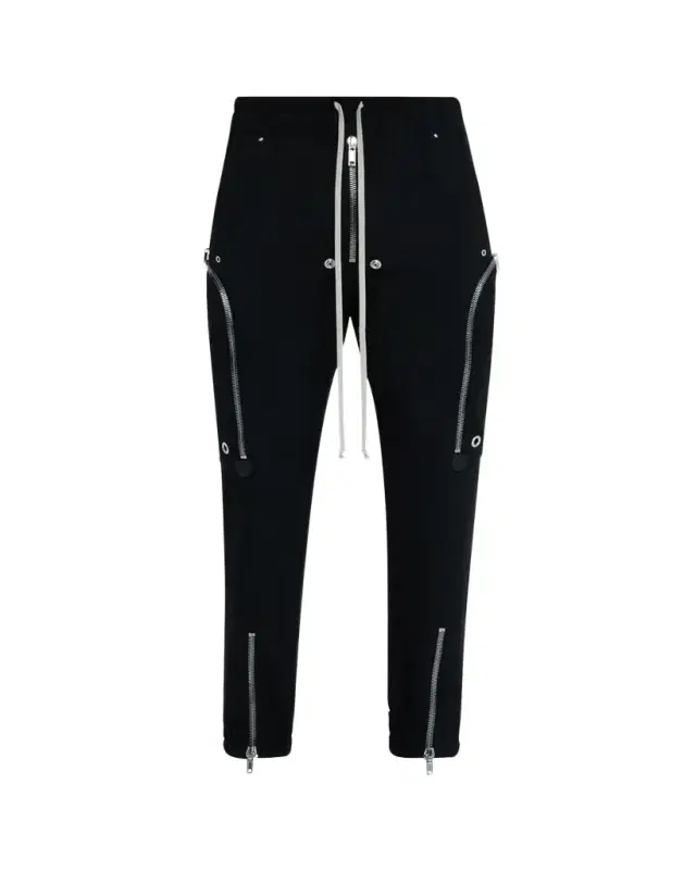 Rick Owens Men's Zipped Wool Drawstring Pants