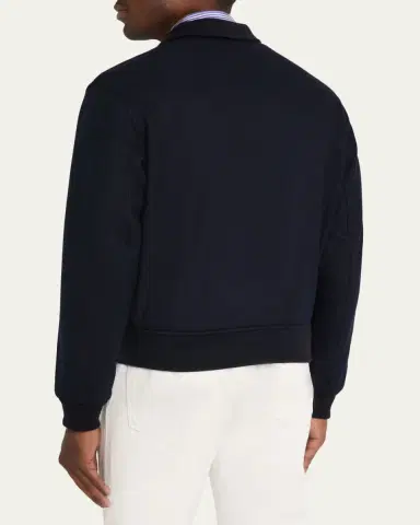Ralph Lauren Purple Label Men's Felton Cashmere-Blend Flight Jacket | Thumbnail 3