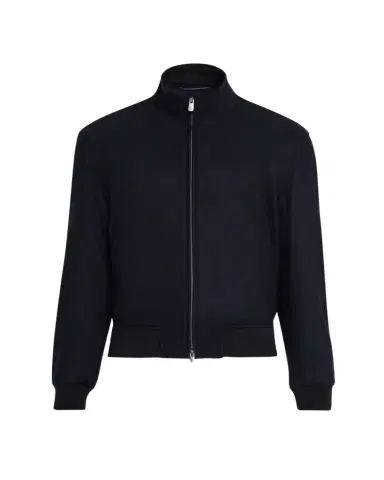 Ralph Lauren Purple Label Men's Felton Cashmere-Blend Flight Jacket | Thumbnail 1