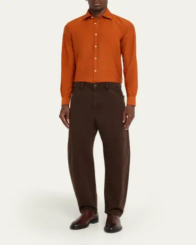 Massimo Alba Men's Genova Cotton Oxford Button-Down Shirt | Thumbnail 2