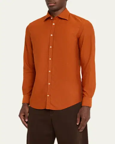 Massimo Alba Men's Genova Cotton Oxford Button-Down Shirt | Thumbnail 3