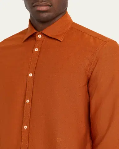 Massimo Alba Men's Genova Cotton Oxford Button-Down Shirt | Thumbnail 4