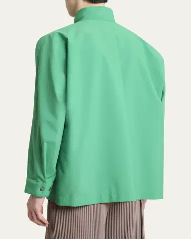 Homme Plissé Issey Miyake Men's Padded Snap-Front Shirt | Thumbnail 3