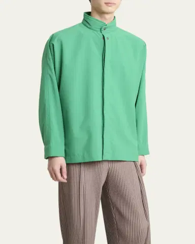 Homme Plissé Issey Miyake Men's Padded Snap-Front Shirt | Thumbnail 4