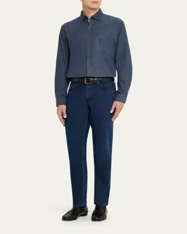 Sease Men's Camicia Classica Cotton Button-Down Shirt | Thumbnail 2