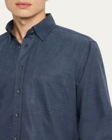 Sease Men's Camicia Classica Cotton Button-Down Shirt | Thumbnail 5
