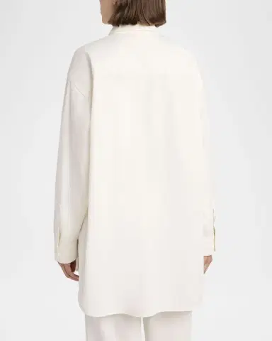 THE ROW Luka Cotton-Cashmere Button-Down Shirt | Thumbnail 7