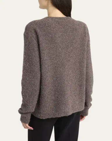 THE ROW Leorina Cashmere Boucle Knit Sweater | Thumbnail 3
