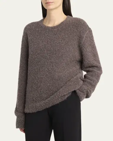 THE ROW Leorina Cashmere Boucle Knit Sweater | Thumbnail 4