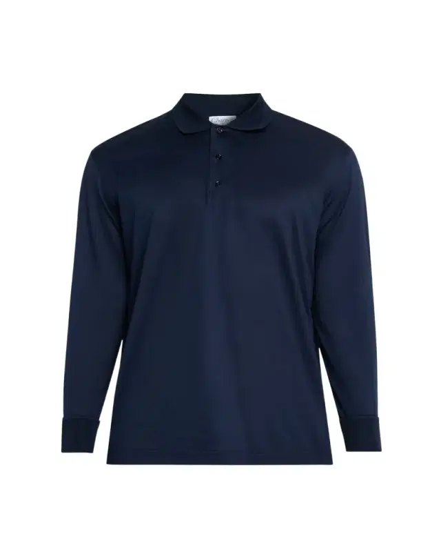 Charvet Men's Cotton Jersey Long-Sleeve Polo Shirt