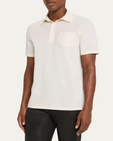 Ralph Lauren Purple Label Men's Cotton-Cashmere Piqué Polo Shirt | Thumbnail 4