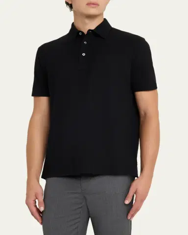 Ralph Lauren Purple Label Cotton-Cashmere Piqué Polo Shirt | Thumbnail 4 Ralph Lauren Purple Label Cotton-Cashmere Piqué Polo Shirt | Thumbnail 4