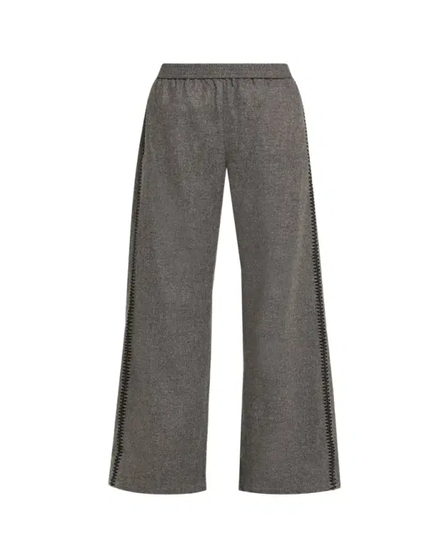 Sebline Marocaine Side-Stripe Straight-Leg Pajama Pants