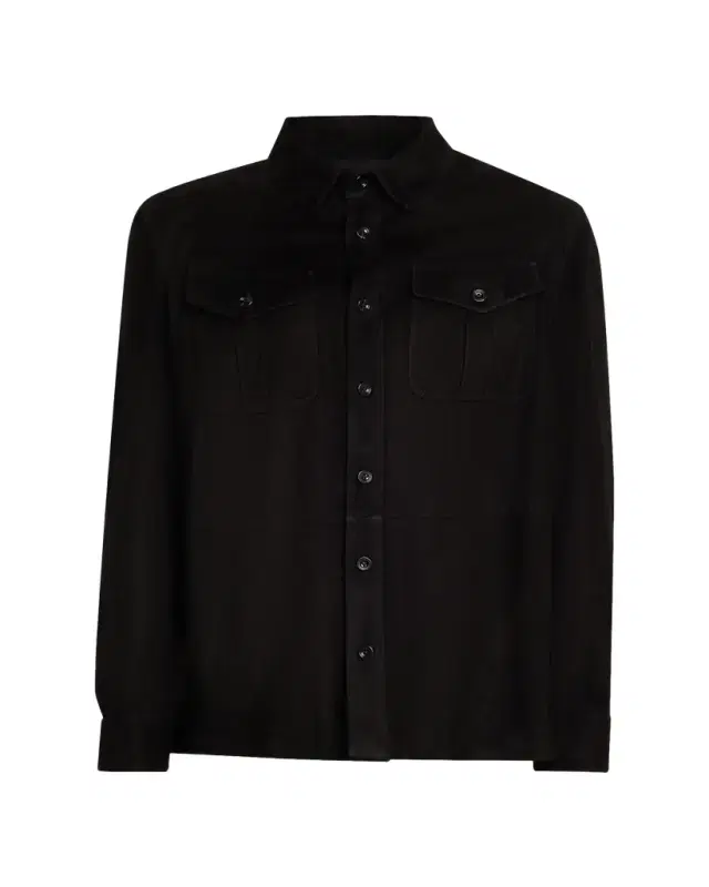 Ralph Lauren Purple Label Suede Overshirt
